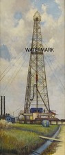 Rolla Taylor - Rotary Drilling Oil Derrick Rig 1930 -  17x30 PRINT REPRODUCTION