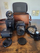 Zenza Bronica SQ-B w/ 80mm, 50mm, Spare Film Back, Light Meter, And Bag
