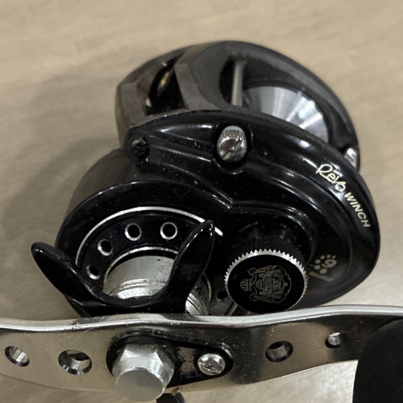 Abu Garcia Revo Winch Baitcast Reel Black Silver Low Profile Fishing Reel