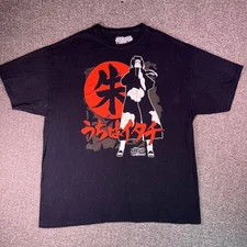 Naruto Shippuden Itachi Uchiha Graphic T-Shirt Mens 2XL Japanese Anime Manga