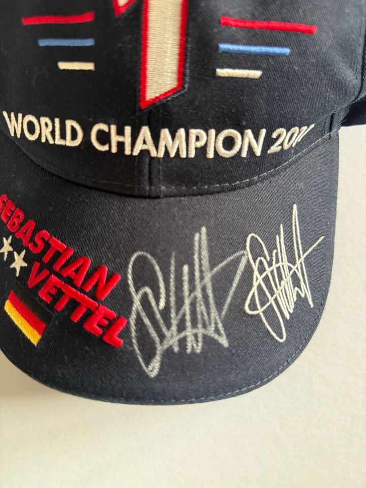 Sebastian Vettel Hand Signed Red Bull Racing Cap F1 Autograph - Image 2 of 3