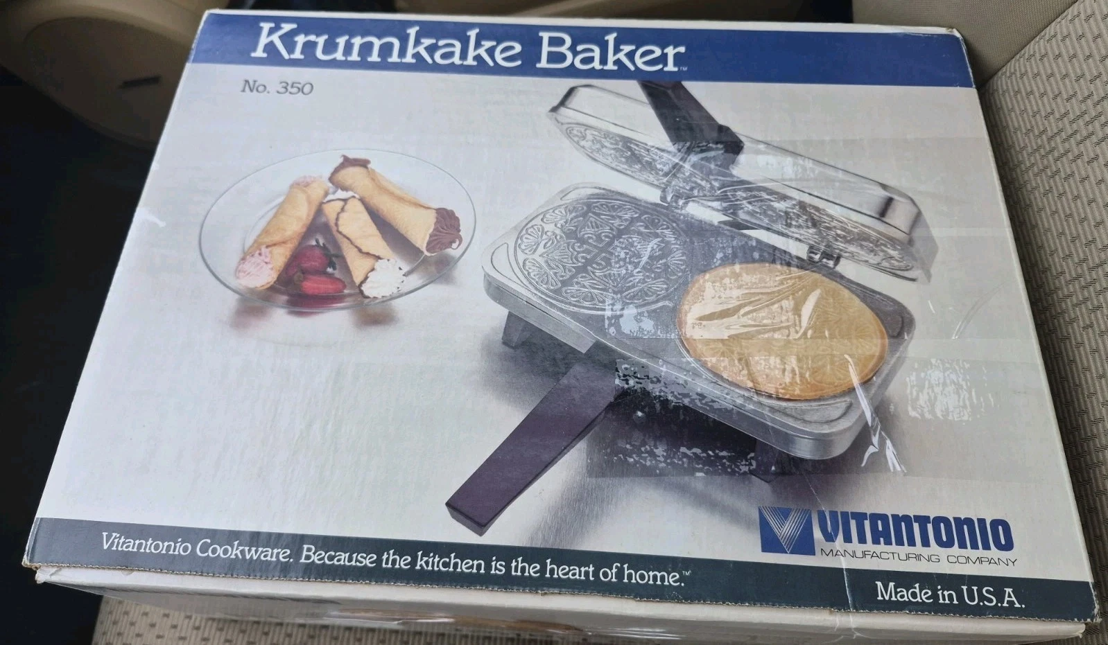 Vtg Vitantonio Krumkake Baker 350 Non Stick. Great Condition.