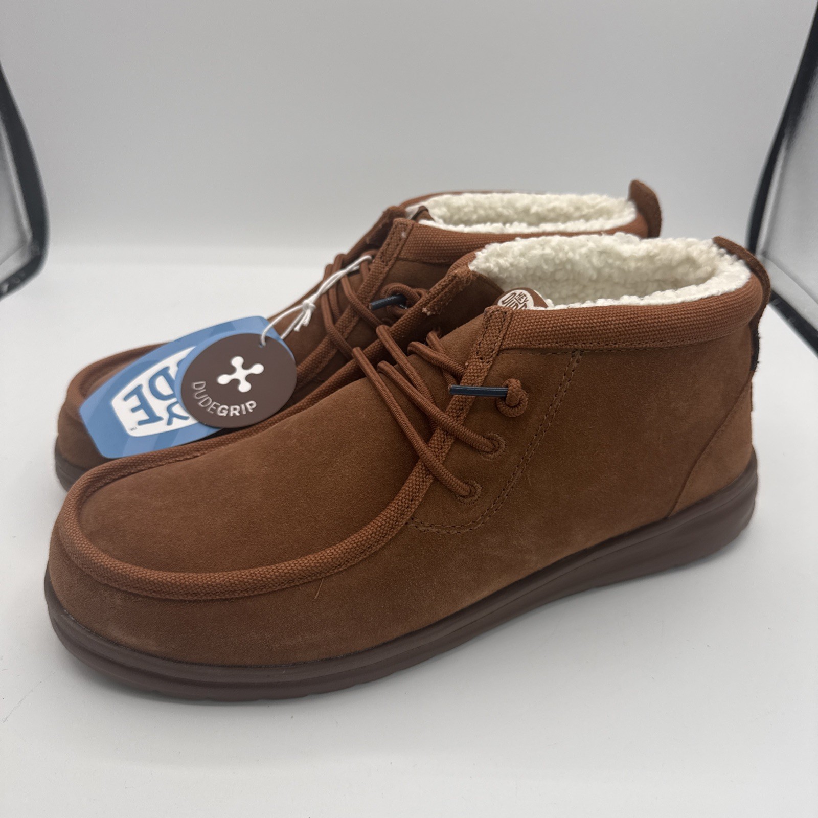 Hey Dude Men's Wally Mid GripR Classic Shoe 42052-225 Brown Brand New Men 11