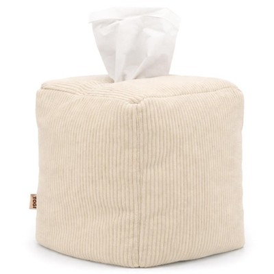Corduroy Tissue Cover - Soft & Puffy Cube Design Adds a Warm, Cozy Touch - So...