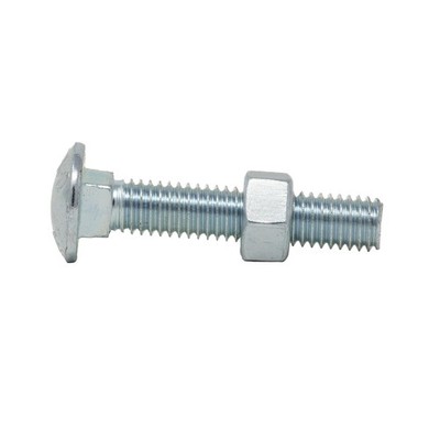 5/16''-18 x 2-3/4'' Zinc Carriage Bolt Kit w/ Nuts, Grade A, Full Thread, Qty - 50