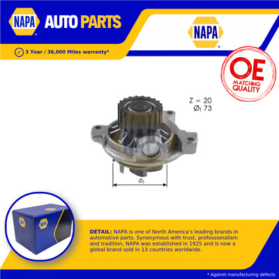 Water Pump fits VW CARAVELLE Mk4 2.5 91 to 03 Coolant NAPA 074121004AX Quality
