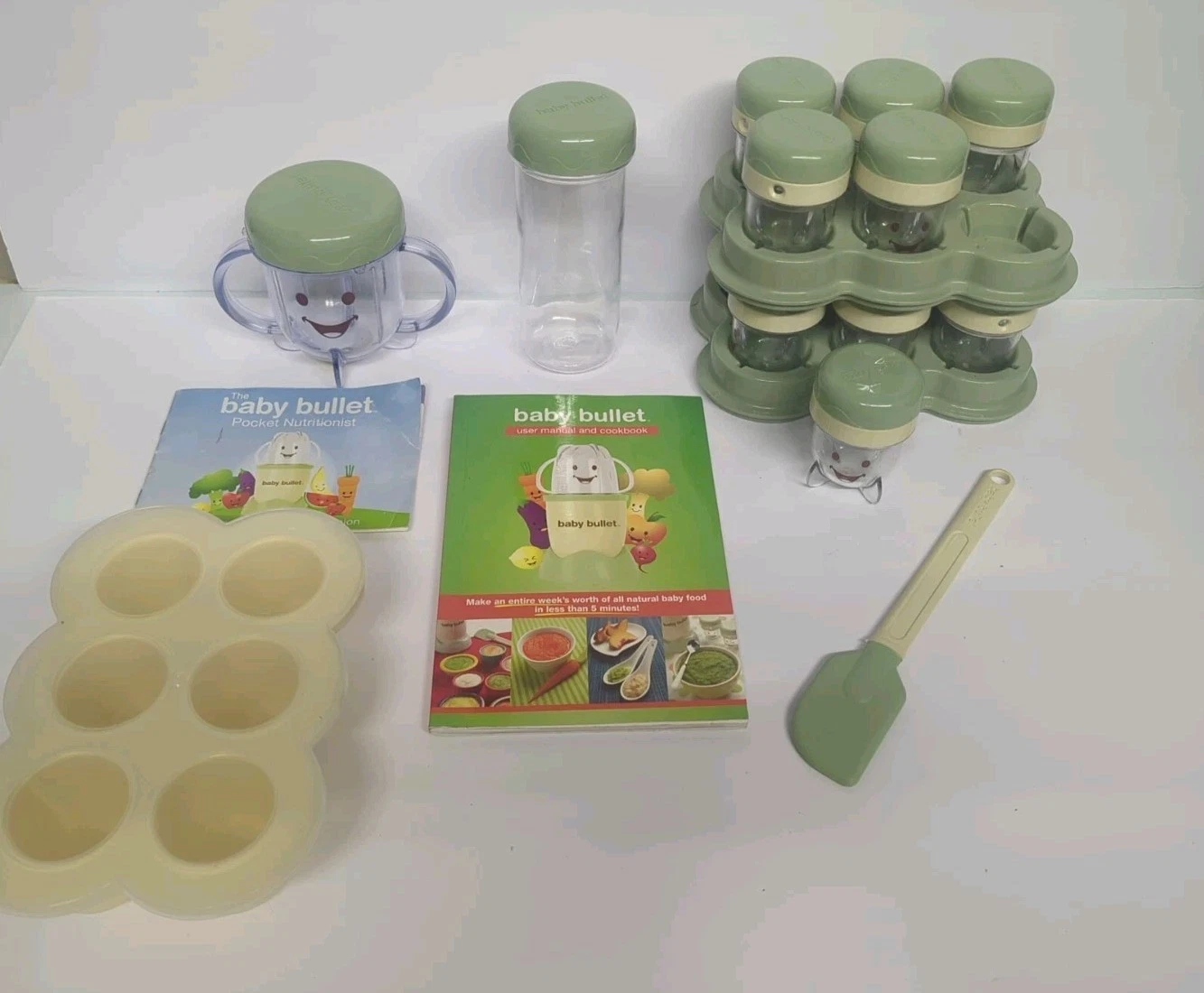 11 Baby Bullet Food Storage Containers,Silicone Freeze Tray, Read Description!!