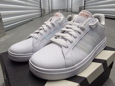 Adidas Grand Court 2.0 K - White - Girl's Size 6Y/Women's Size 8