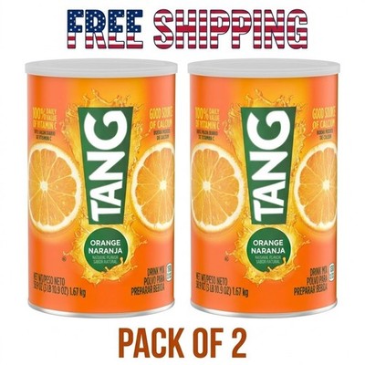 (2 pack) Tang Jumbo Orange Drink Mix with Vitamin C, 58.9 oz Canister New