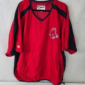 Majestic Mens Boston Red Sox Authentic Baseball Warm up Pullover Jacket XXL Team
