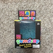 Schylling Nee Doh Gumdrop Solid Squish Sensory Squeeze Toy BLUE