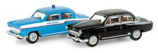 Herpa 1:120 TT 065412  2 Stück  Wolga M21  Taxi & Polizei  in OVP selten