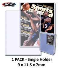 BCW New 1 Pack Single Magazine Top Loader - Rigid PVC Holder - 9 x 11.5 x 7mm