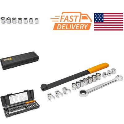 Compact 15 Piece Serpentine Belt Tool Set with 19 Millimeter Jaw Capacity