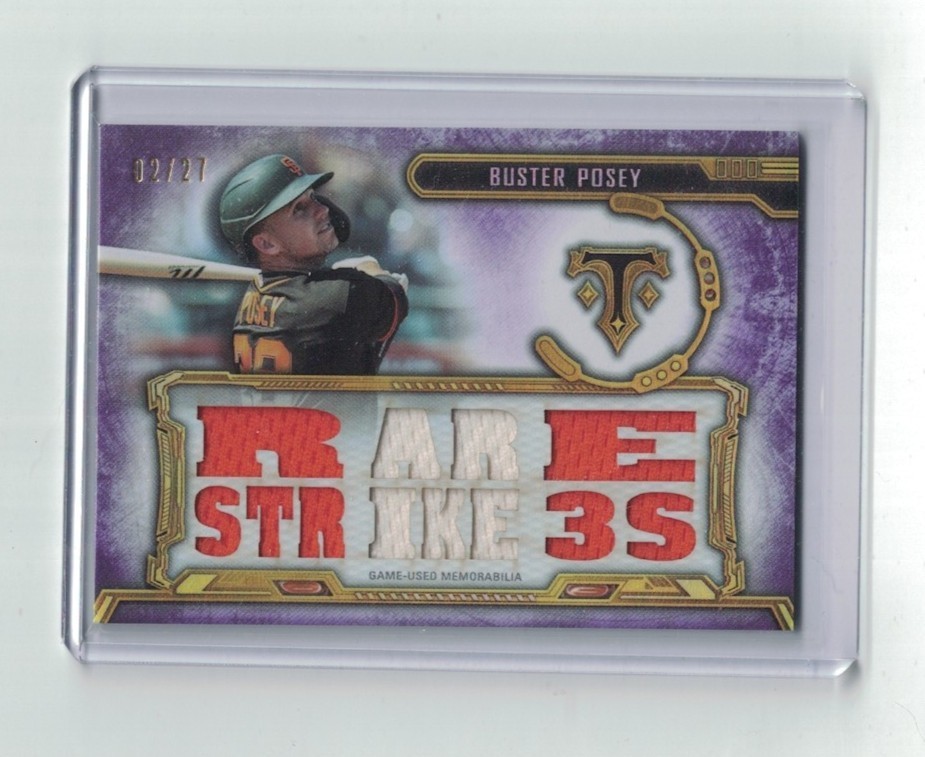 2020 Topps Triple Threads Buster Posey Relic #TTR-BP3 San Francisco Giants 02/27