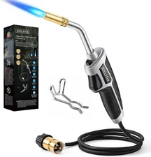 Propane Torch Kit, Mapp Gas Torch with Cylinder Clip, 5ft Hose and Trigger Start
