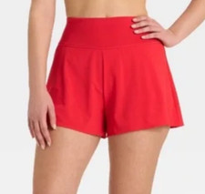 NEW All In Motion Women's High Rise 2 In 1 Active Run Shorts Size Small