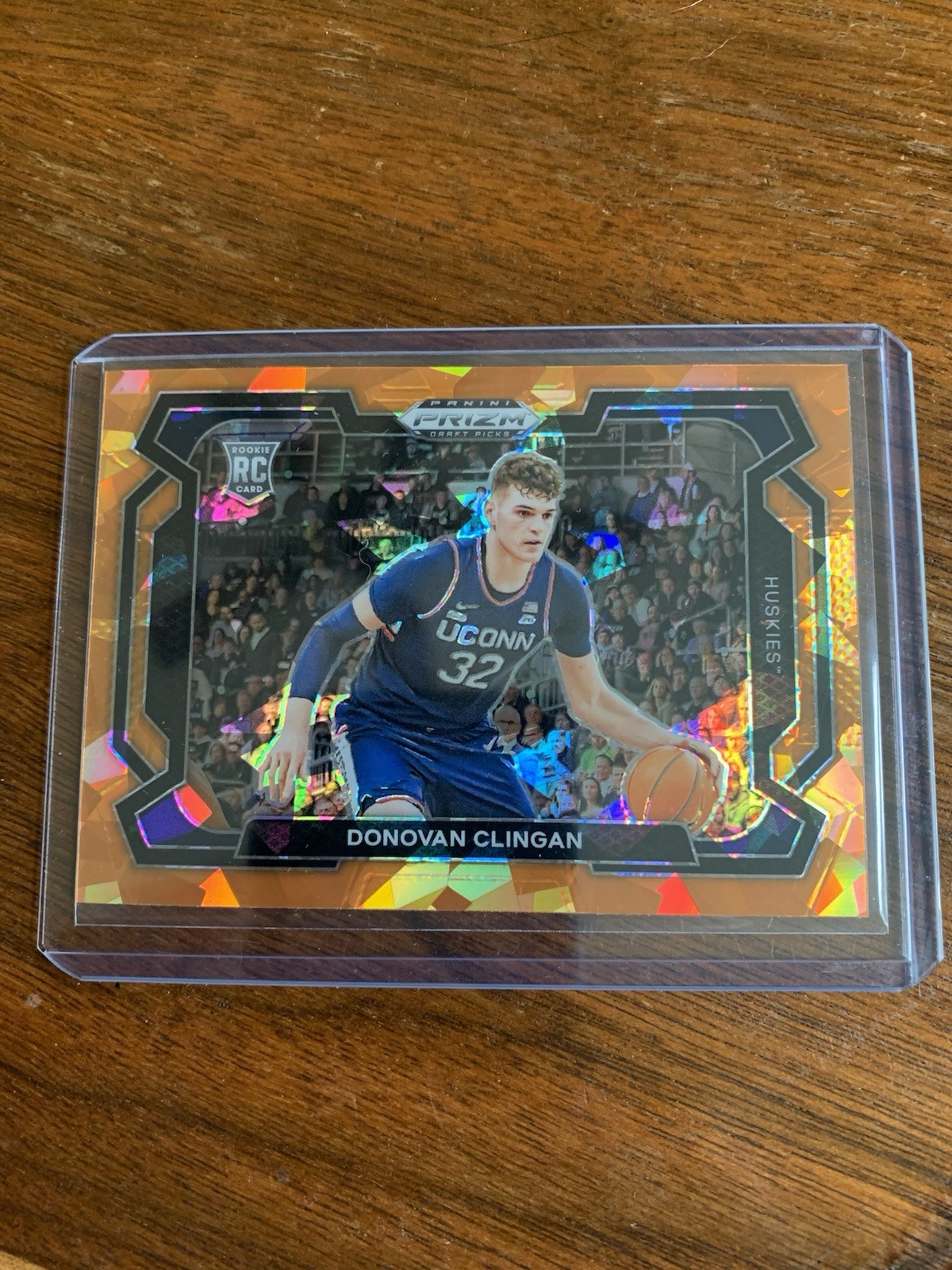 2024-25 Panini Prizm Draft Picks Variation ROOKIE Orange Ice #95 Donovan Clingan