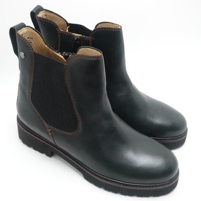 Samuel Hubbard Women's 10.5 M Boots  Van Ness  Chelsea Black Leather w/ Zipper