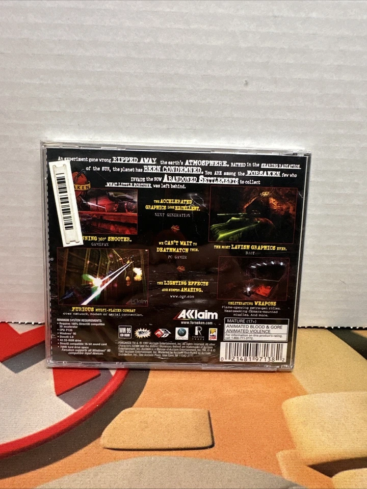 VintageAkklaim Forsaken Playable Demo PC Video Game (1997) Windows 95 CD-ROM NEW - Image 2 of 4