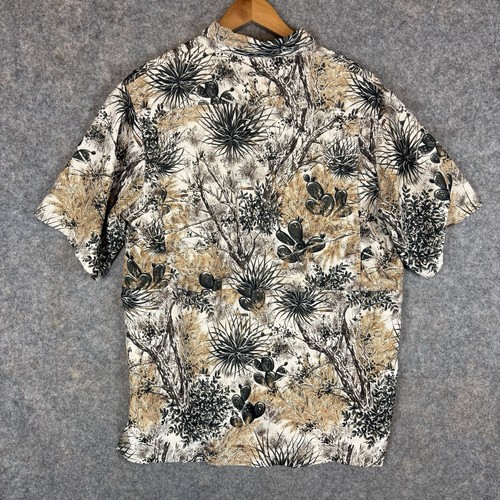 Game Guard Shirt Mens Large Desert Camo Print Vented Fishing Button Up Logo - Picture 2 of 9