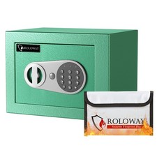 Home Digital Safe Box High Security Money Cash Document Box Fireproof Bag Green