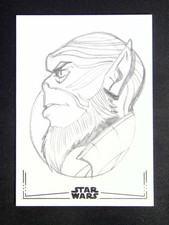 Marketplace image: 2026 Topps Chrome Star Wars Galaxy Patrick Giles Artist Sketch Auto 1/1