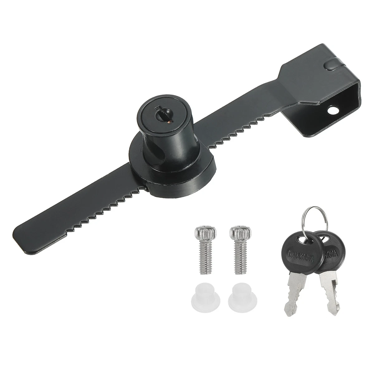 Cerradura Para Vitrina De Cristal De 5-8 Mm, Aleación De Zinc, Color Negro, Con Dos Llaves Iguales, Montaje Sin Taladrar