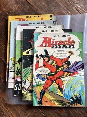 Comics: BSV Miracle Man Nrn 1 bis 5, Zustand 1/2, bitte Beschreibung lesen