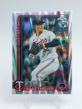 2025 Topps Chrome Update #USC171 Zebby Matthews RC Raywave Refractor Twins
