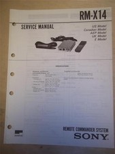 Sony Service Manual RM-X14 Remote Commander System Original Repair