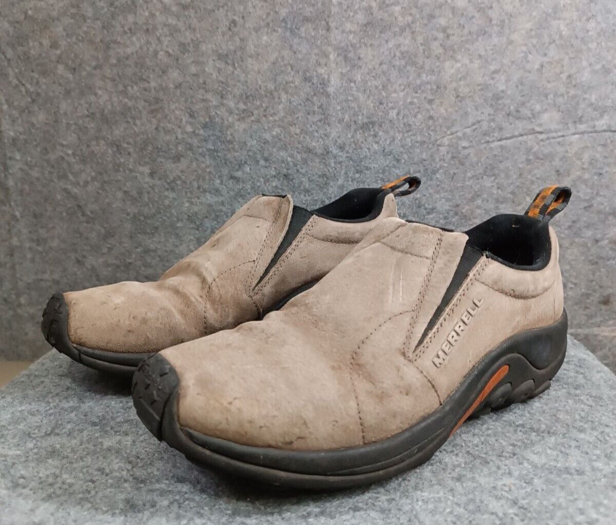 Merrell 10.5 scarpe uomo beige giungla mocassino scamosciato slip on comode tortoratrail