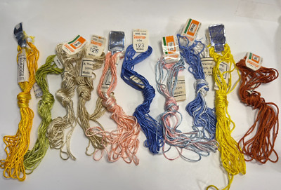 Vtg Varicor Mme MAIA Embroidery Thread yarn 10 Skeins 6 meters Brazil Assorted 3