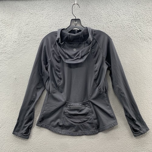Athleta Half Mile Hoodie Full Zip leichte Daumenlöcher Eingrifftaschen geraut M - Bild 11 von 15