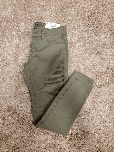 ARIZONA Size 3 Super Skinny Low Rise Olive Green Stretch Jegging Jeans  - Picture 3 of 11