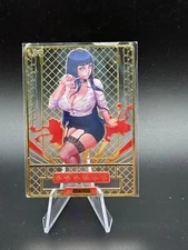 [serial] hinata hyuga - Naruto |  metal card #/100 | goddess story waifu ccg