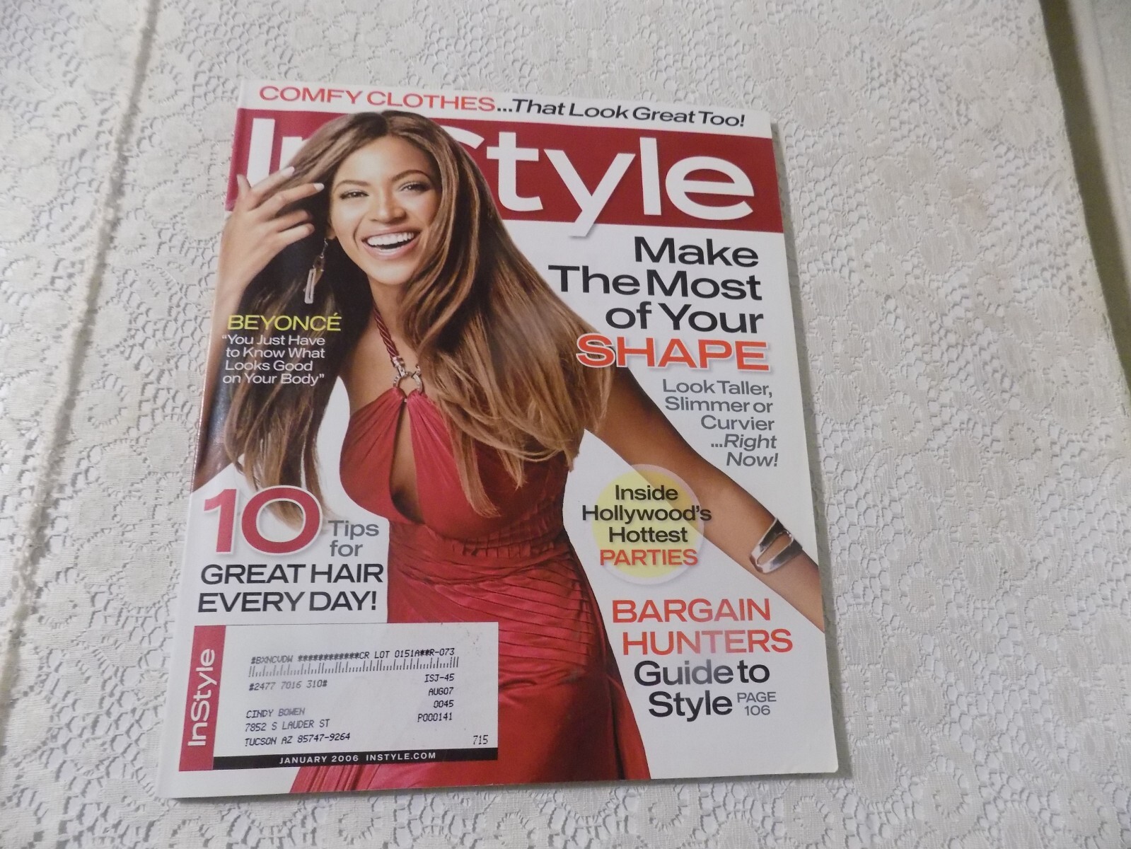 2007 JANUARY IN STYLE MAGAZINE - BEYONCE FRONT COVER - FASHION - NICE ...