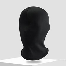 Black Full Face Mask - Breathable Stretchy Cosplay Headgear for Parties Costume