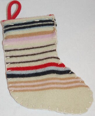 Felted Merino Wool Mini Stocking Gift Card or Money  Holder, Tree Ornament
