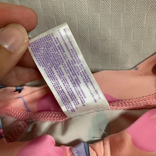 NWT Stitch Girls' 8 M Coral Pink Floral Printed 2 Piece Rash Guard Set Swimsuit - Picture 8 of 10