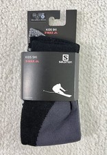 Salomon Snow Ski X-Max Jr Socks Wool Blend Cushion Kids Large Size 3.5-6 New