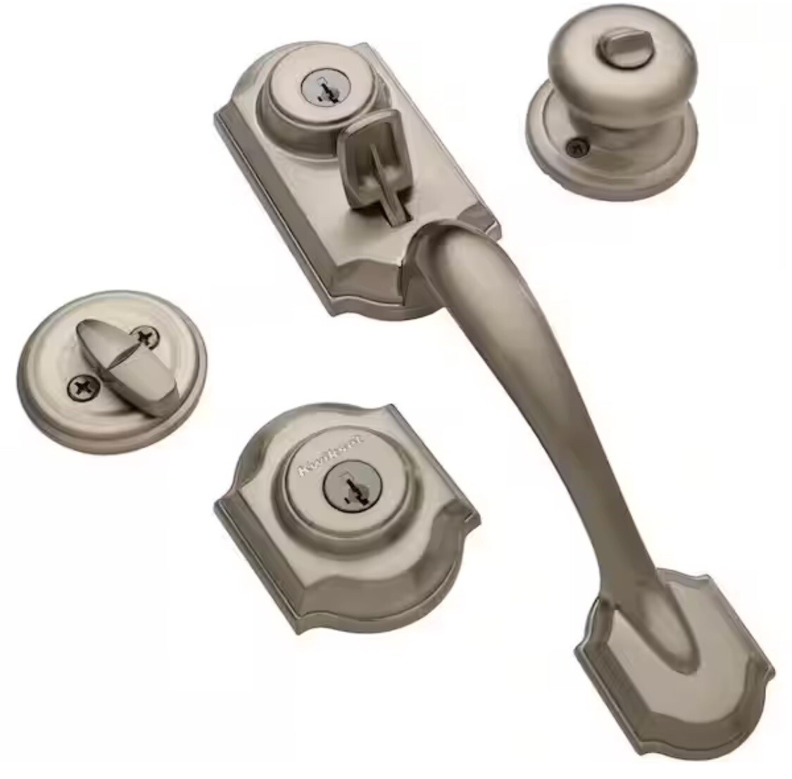 Kwikset Montara Satin Nickel Single Cylinder Door Handleset with Juno