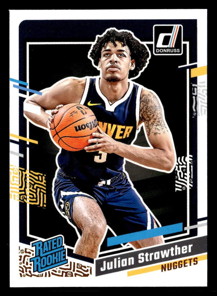 2023-24 Donruss #242 Julian Strawther Rookie Card Denver Nuggets