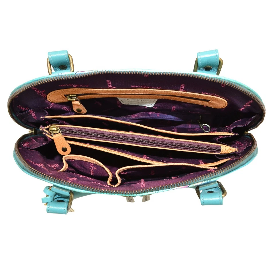 Anuschka OFERTA #553-FFT "PLUMAS FLOTANTES" Organizador Cremallera Alrededor 12.5"x10"x4" Foto 4 de 4