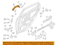 HYUNDAI OEM 18-22 Accent Rear Door Lock Hardware-Handle, Outside 82661H5100
