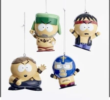 South Park WRESTLER CHRISTMAS ORNAMENT Set Of 4 New w Tags CARTMAN RAD RUSSIAN