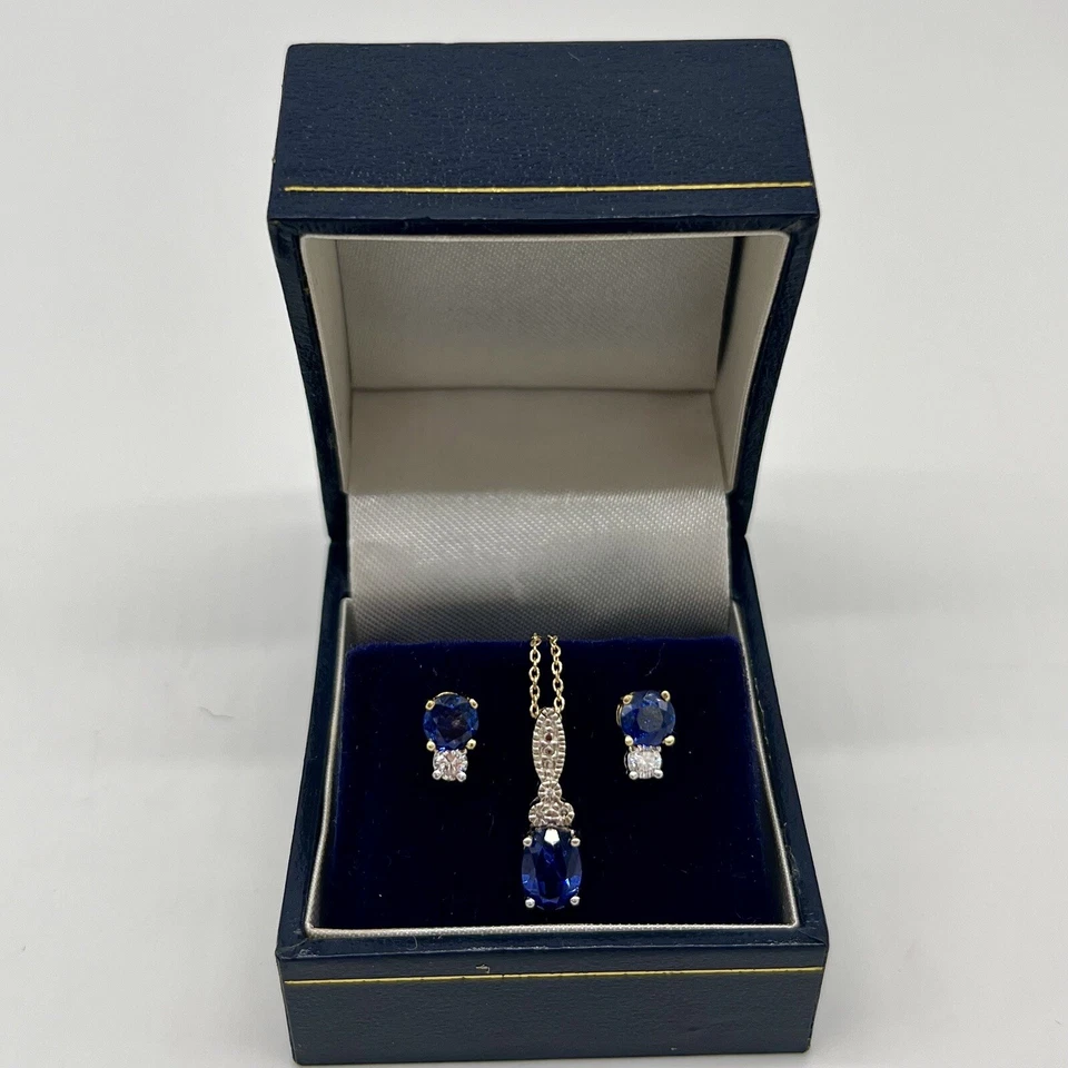 Sapphire & Diamond Set Two-Tone Gold- 2.35 CWT 14K - Image 2 of 4