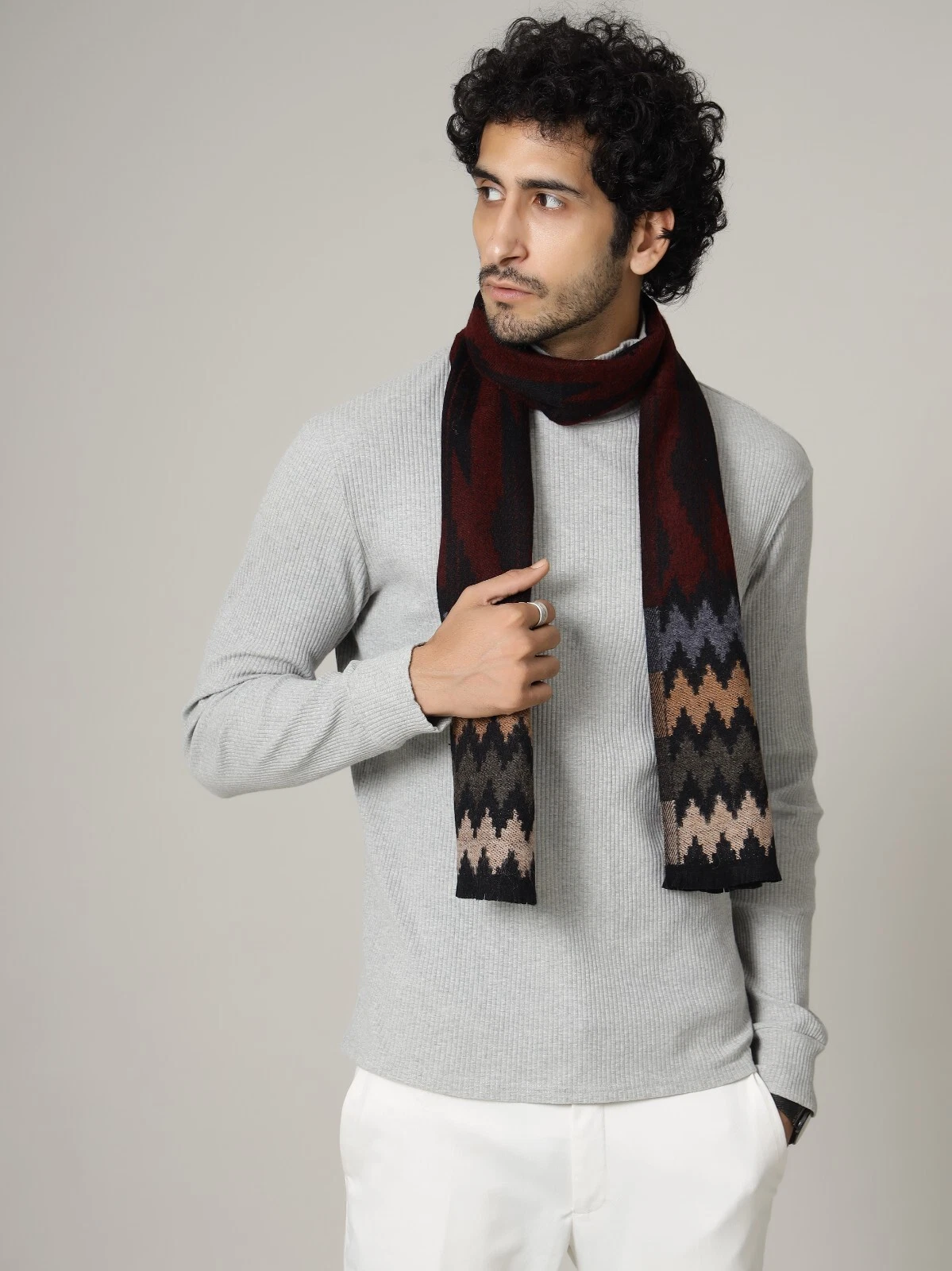 Mens Womens Winter Warm India Made 100% CASHMERE Scarf Scarves Woven Wool scarf