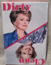 Golden Girls Dirty Clean Dishwasher Magnet 2" x 3" Refrigerator Rose Blanche