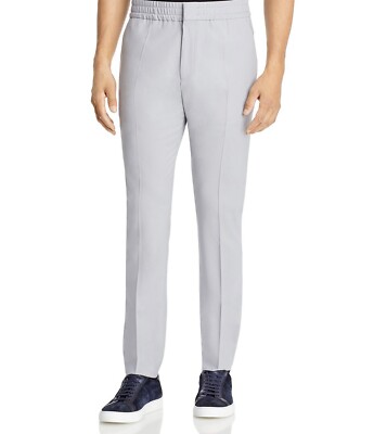 HUGO HUGO BOSS Howard Extra Slim Fit Comfortable Trousers, Silver, Size 32R $198